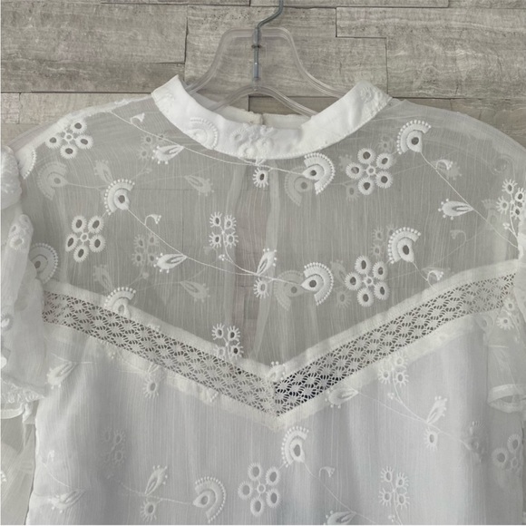 NWT ModCloth Seeing Eye to Eyelet Sheer Long Sleeve Lace Dress - Picture 7 of 8